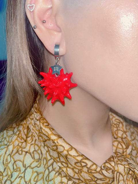 MINI BLOB EARRING (RED) - Miao Atelier