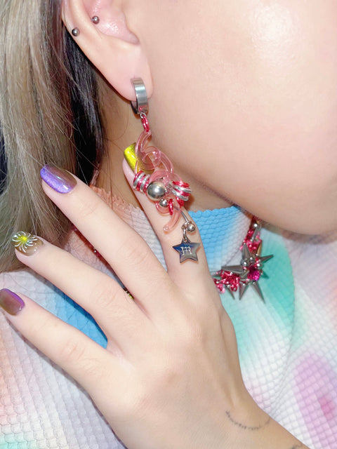 WIGGLY EARRING (LIME) - Miao Atelier