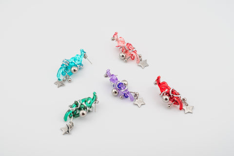 WIGGLY EARRING (PINK) - Miao Atelier