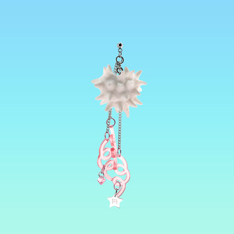 BLOB GALORE EARRING (WHITE/PINK)