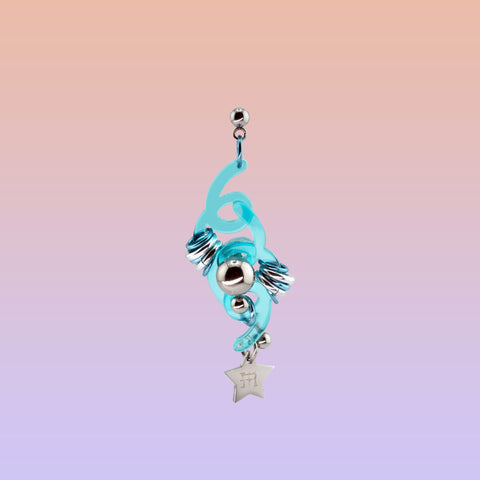 WIGGLY EARRING (CYAN)