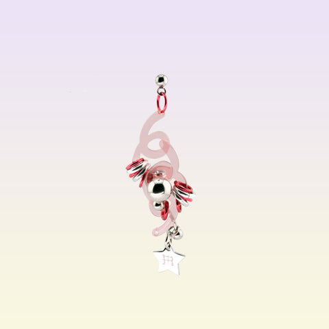 WIGGLY EARRING (HOT PINK) - Miao Atelier
