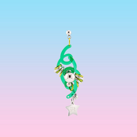 WIGGLY EARRING (LIME) - Miao Atelier
