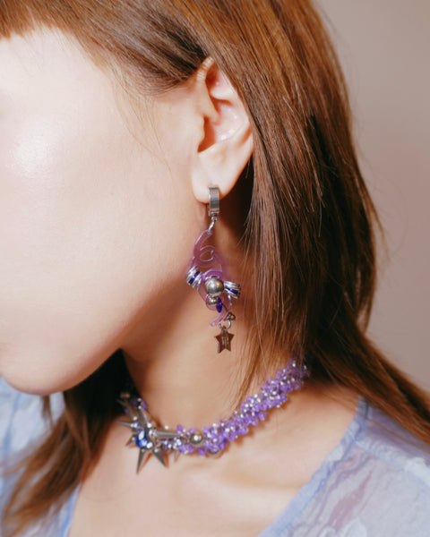 WIGGLY EARRING (PURPLE)