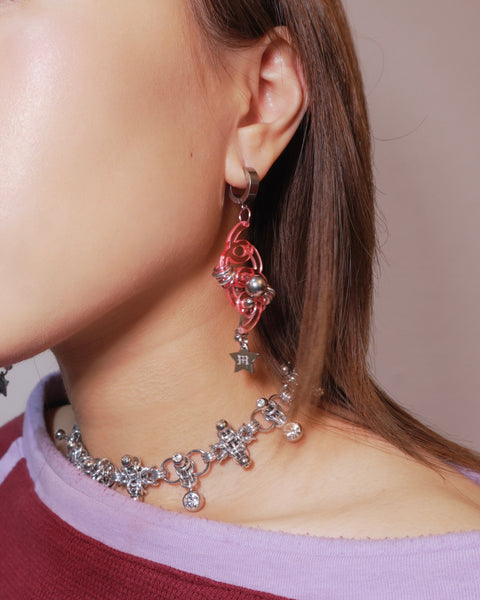 WIGGLY EARRING (PINK)