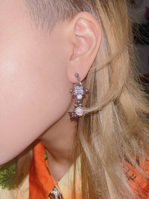 JEWEL BABY EARRING (PINK) - Miao Atelier