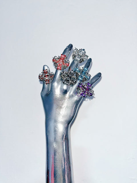 BRUTAL BOUQUET RING SET