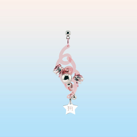 WIGGLY EARRING (PINK) - Miao Atelier